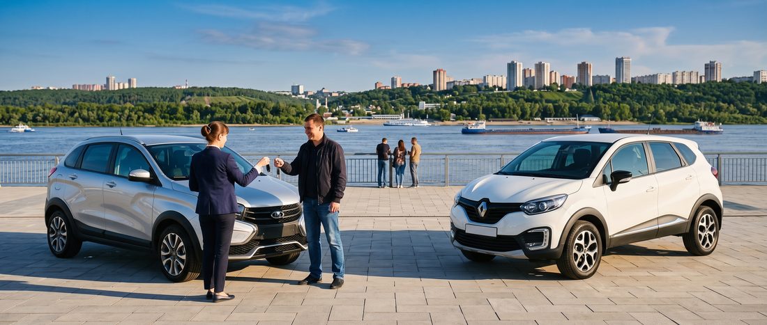 Город получения — Нижний Новгород: автомобиль из Азии у получателя, иллюстрация